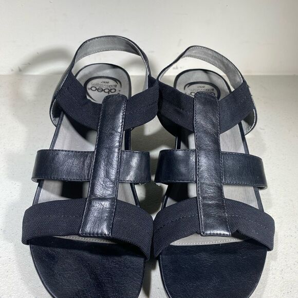 Abeo B.I.O. System Womens Ruth Sandals Black Block Heel Leather Strappy Size 7 - Picture 3 of 7